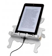 Könyv, e-könyv-olvasó és tablet tartó állvány Throne Bookchair Silver